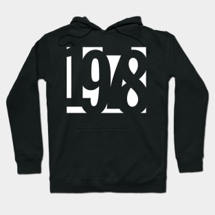 1978 Funky Overlapping Reverse Numbers for Dark Backgrounds Hoodie